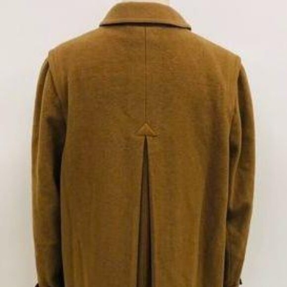 Vintage Burberry Women's Size XL / 44 Tan Brown Wool Long Coat AUTHENTICATED - Picture 2 of 9